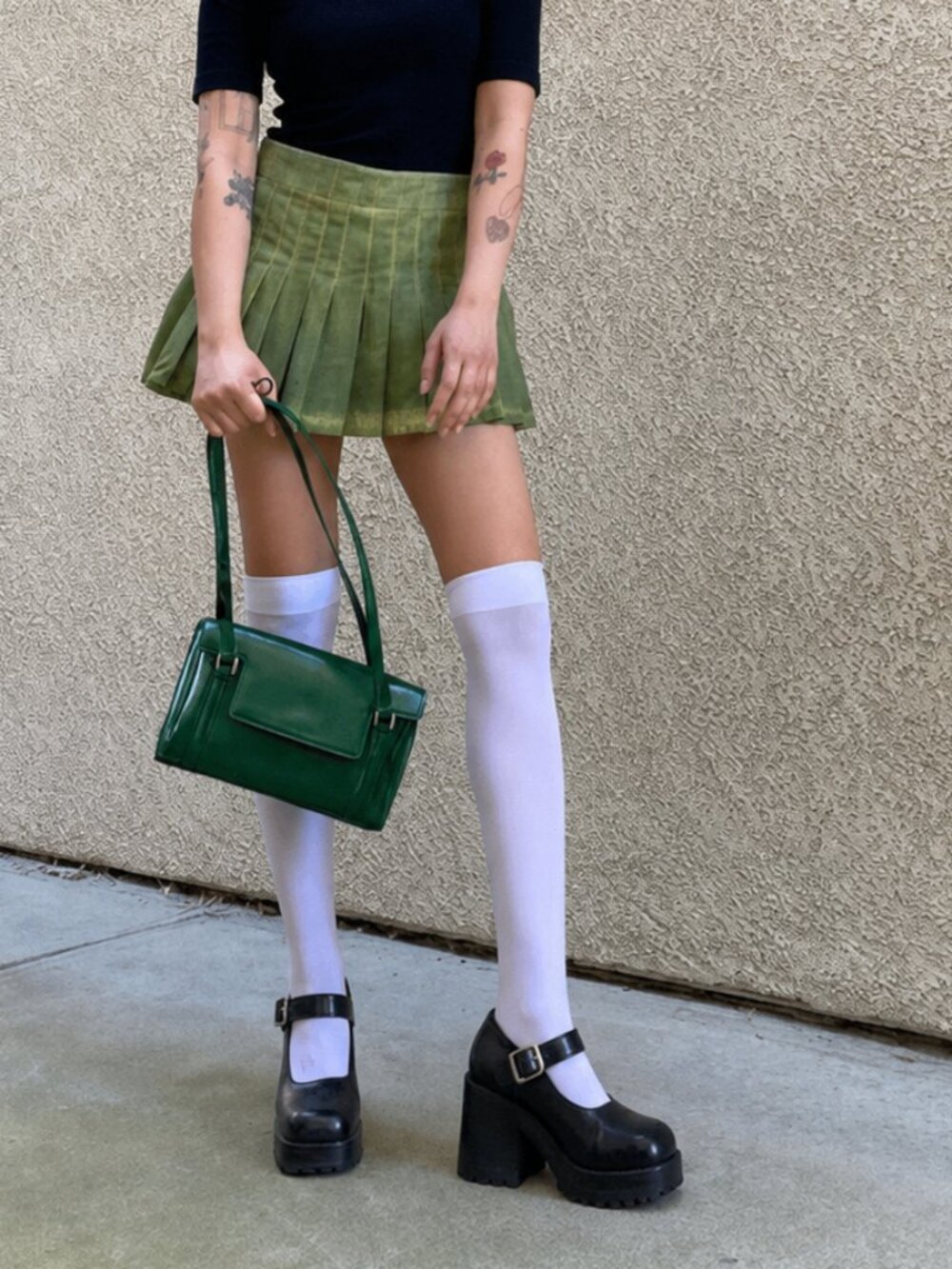 90's Mary Jane Platform Shoes Heels Chunky Lug Sole High Pump Thick Loafers
